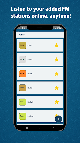 Favorites screen