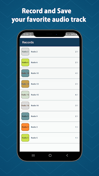 Recordings screen
